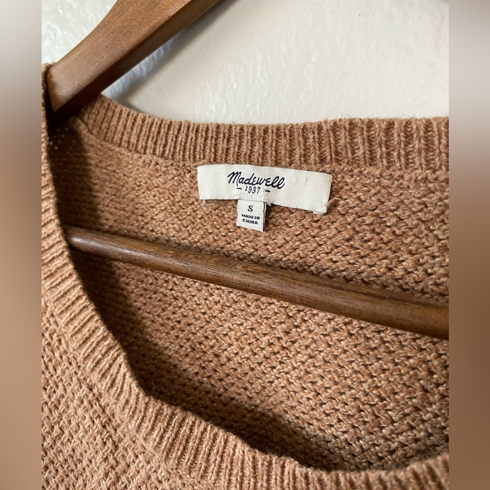 Madewell Crewneck Sweater - size Small - Camel